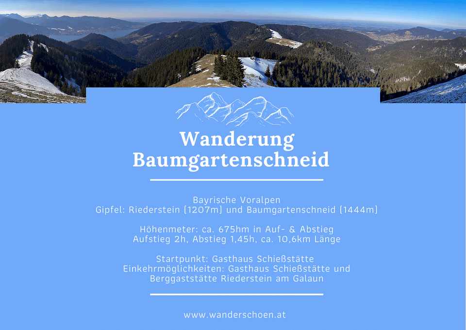 Eckdaten zur Wanderung zum Baumgartenschneid